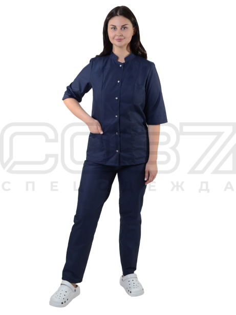 Костюм женский АР404 цв.т.синий тк.тиси (0)